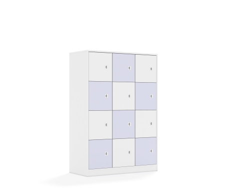 Szafa Blox Colours 110 4PP 12F1 1049x466x1517 korpus biały/6x front biały i 6x front pastelowy fioletowy