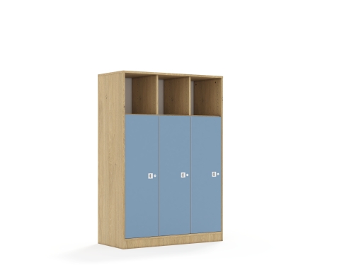 Regał Blox Colours 110 4PP 3F3 1049x466x1517 korpus dąb/3x front pastelowy niebieski - 0373c8adcc107d685b106357d3a55ad0