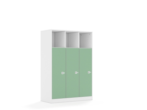 Regał Blox Colours 110 4PP 3F3 1049x466x1517 korpus biały/3x front pastelowy zielony - 6da79f164c956e829e6a31fa3434df7f