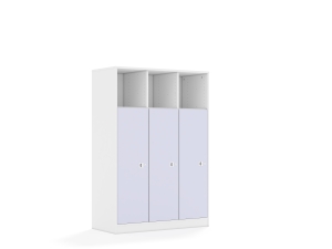 Regał Blox Colours 110 4PP 3F3 1049x466x1517 korpus biały/3x front pastelowy fioletowy