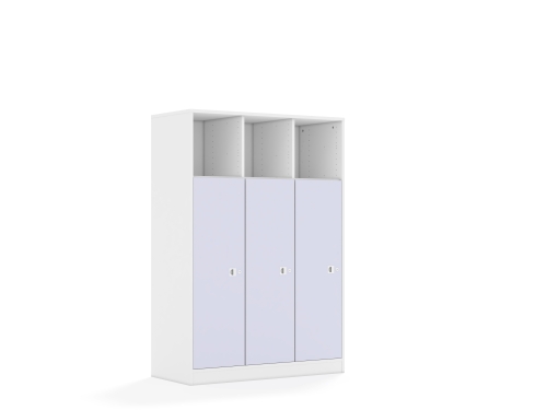 Regał Blox Colours 110 4PP 3F3 1049x466x1517 korpus biały/3x front pastelowy fioletowy - 46e48f3a6079c3f14da7f17912f5bbc7