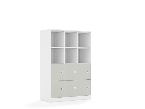 Regał Blox Colours 110 4PP 6F1 1049x466x1517 korpus biały/6x front jasny szary - 0253c88625f533bbf34f40d5e28a72ea