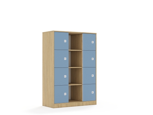 Regał Blox Colours 110 4PP 8F1 1049x466x1517 korpus dąb/8x front pastelowy niebieski - 3a47f70ee51a9851e9f99d5d5d2188c8