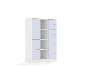 Regał Blox Colours 110 4PP 8F1 1049x466x1517 korpus biały/8x front pastelowy fioletowy