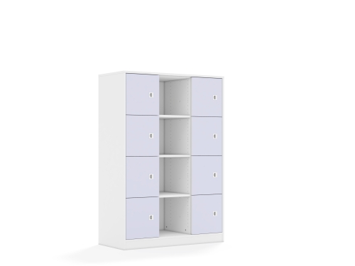 Regał Blox Colours 110 4PP 8F1 1049x466x1517 korpus biały/8x front pastelowy fioletowy - e6bfe60379eb925f65a99ed8a0a0df2f