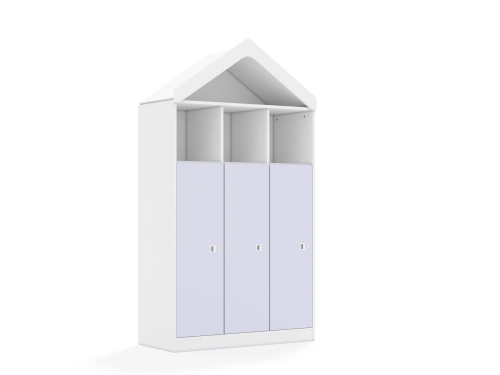 Regał Blox Colours 110 4PP 3F3 z daszkiem 1049x466x1927 korpus biały/3x front pastelowy fioletowy - 109513f339a94fa82ce8a84906e4c7f6
