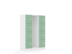 Regał na pojemniki Blox Colours 110 4PG 8F1 1049x466x1517 korpus biały/8x front pastelowy zielony