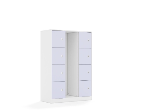 Regał na pojemniki Blox Colours 110 4PG 8F1 1049x466x1517 korpus biały/8x front pastelowy fioletowy - 3083ac60a1fea791e08a973279a56bbe