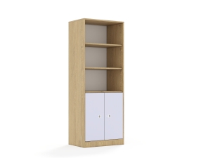 Regał Blox Colours 70 5P 2F2 706x466x1869 korpus dąb/2x front pastelowy fioletowy