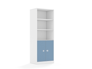 Regał Blox Colours 70 5P 2F2 706x466x1869 korpus biały/2x front pastelowy niebieski