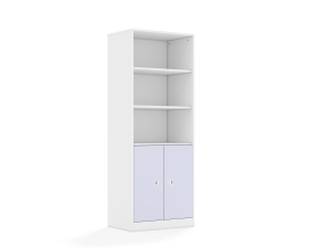 Regał Blox Colours 70 5P 2F2 706x466x1869 korpus biały/2x front pastelowy fioletowy