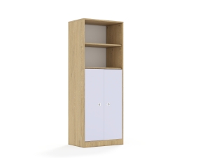 Regał Blox Colours 70 5P 2F3 706x466x1869 korpus dąb/2x front pastelowy fioletowy