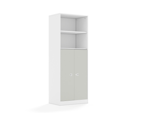 Regał Blox Colours 70 5P 2F3 706x466x1869 korpus biały/2x front jasny szary - 380924811685fa79a2cb4fc875d9733f
