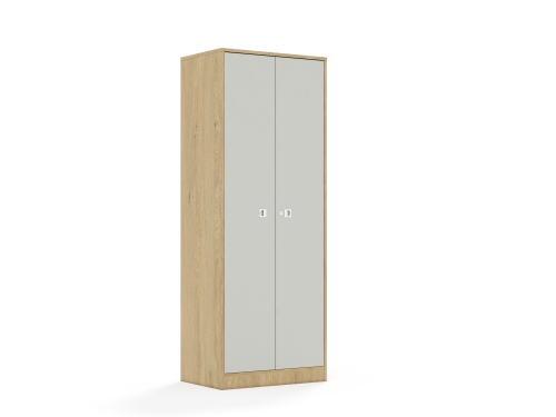 Szafa Blox Colours 70 5P 2F5 706x466x1869 korpus dąb/2x front jasny szary - c7f9b8f4358e135c4191ad252ae619be