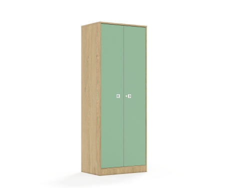Szafa Blox Colours 70 5P 2F5 706x466x1869 korpus dąb/2x front pastelowy zielony - 2faa6b76bf81e993d35e59f0207a8e7c