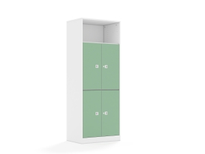 Regał Blox Colours 70 5P 4F2 706x466x1869 korpus biały/4x front pastelowy zielony