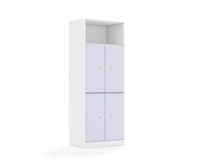 Regał Blox Colours 70 5P 4F2 706x466x1869 korpus biały/4x front pastelowy fioletowy