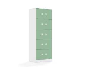 Szafa Blox Colours 70 5PP 10F1 706x466x1869 korpus biały/10x front pastelowy zielony