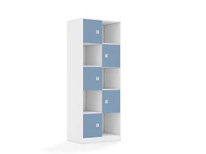 Regał Blox Colours 70 5PP 5F1 706x466x1869 korpus biały/5x front pastelowy niebieski