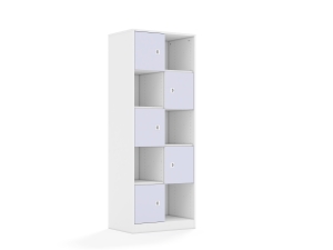 Regał Blox Colours 70 5PP 5F1 706x466x1869 korpus biały/5x front pastelowy fioletowy