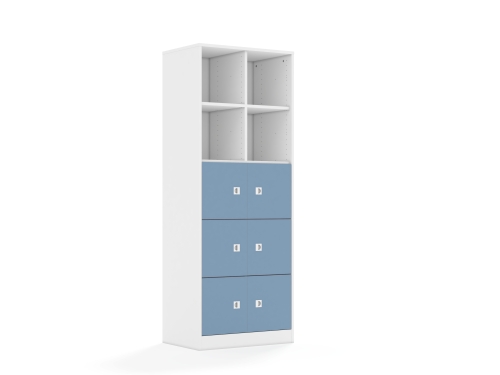 Regał Blox Colours 70 5PP 6F1 706x466x1869 korpus biały/6x front pastelowy niebieski - 2d4675730ae3787d4ec131a1f59f94b7