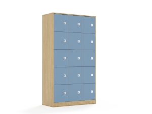 Szafa Blox Colours 110 5PP 15F1 1049x466x1869 korpus dąb/15x front pastelowy niebieski