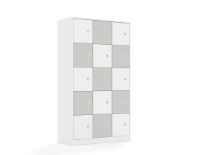 Szafa Blox Colours 110 5PP 15F1 1049x466x1869 korpus biały/8x front biały i 7x front jasny szary