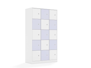 Szafa Blox Colours 110 5PP 15F1 1049x466x1869 korpus biały/8x front biały i 7x front pastelowy fioletowy