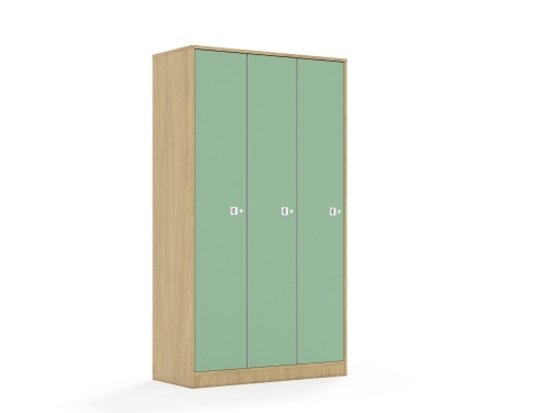 Szafa Blox Colours 110 5PP 3F5 1049x466x1869 korpus dąb/3x front pastelowy zielony