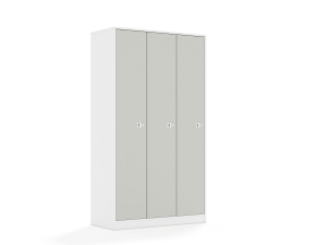Szafa Blox Colours 110 5PP 3F5 1049x466x1869 korpus biały/3x front jasny szary