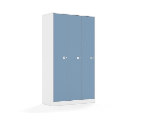 Szafa Blox Colours 110 5PP 3F5 1049x466x1869 korpus biały/3x front pastelowy niebieski