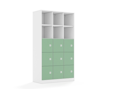Regał Blox Colours 110 5PP 9F1 1049x466x1869 korpus biały/9x front pastelowy zielony - 33867d02d2434d72f9cb153c081add90