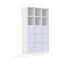 Regał Blox Colours 110 5PP 9F1 1049x466x1869 korpus biały/9x front pastelowy fioletowy