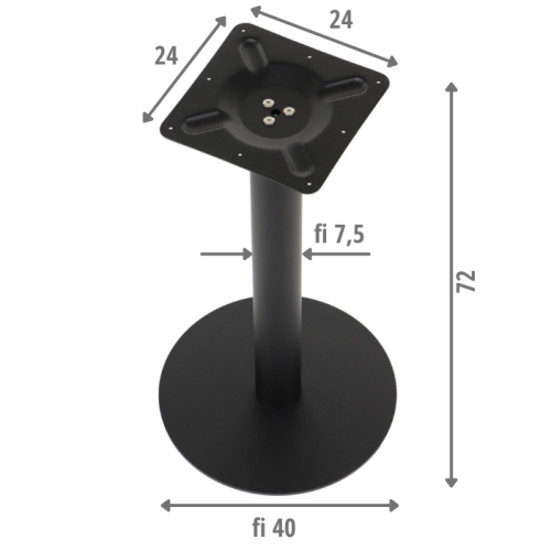 Podstawa stolika metalowa SH-5001-4/B - 81e366ee6471a3e879debb1a39d2e395