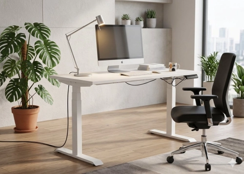 Stelaż elektryczny UT04E-3T biały detal 8.JPG