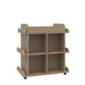 Biblioteczka mobilna Smart 2P z półkami dwustronnymi 866x518x948