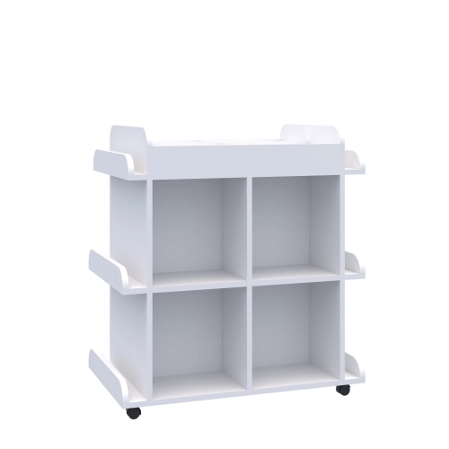 Biblioteczka mobilna Smart 2P z półkami dwustronnymi 866x518x948 - v-smart-kc-bm-2p-pd-smart-kc-bm-2p-pd-w-SMART-KC-BM-2P-PD-W.jpg