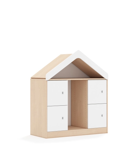 Regał na pojemniki BLOX Base 110 2PG 4F1 z daszkiem 1049x466x1223 - c146498748677a0eea6810144b0d1a07