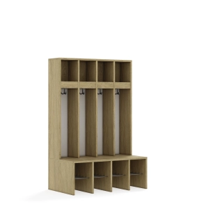 Szatnia czteroosobowa BLOX Base z blendą zlicowaną 890x520x1350