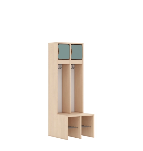 Szatnia dwuosobowa BLOX Base z blendą zlicowaną 455x520x1350 - v-box-szt-2r-box-szt-2r-b-a-a-bpgrn-BOX-SZT-2R-B-A-A-BPGRN.jpg