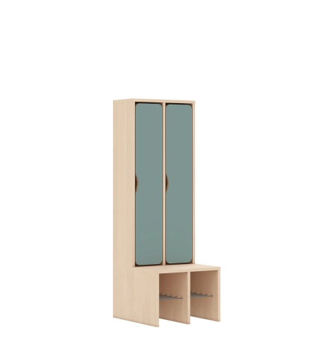 Szatnia dwuosobowa BLOX Base z blendą zlicowaną 455x520x1350 - v-box-szt-2r-box-szt-2r-a-d-a-bpgrn-BOX-SZT-2R-A-D-A-BPGRN.jpg