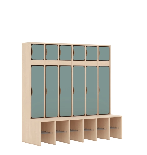 Szatnia sześcioosobowa BLOX Base z blendą zlicowaną 1326x520x1350 - v-box-szt-6r-box-szt-6r-b-c-a-bpgrn-BOX-SZT-6R-B-C-A-BPGRN.jpg