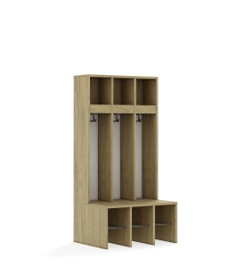 Szatnia trzyosobowa BLOX Base z blendą zlicowaną 672x520x1350