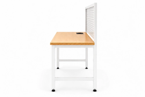 Stół warsztatowy z nadstawką metalową i modułem zasilającym 1200x600 mm, stelaż RAL9010, blat brzoza - bok.png