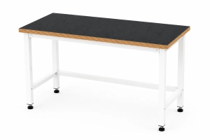 Stół warsztatowy Blox Frame 1200 × 600 mm, rozmiar 4–6, blat pokryty tworzywem polipropylenowym, stelaż biały