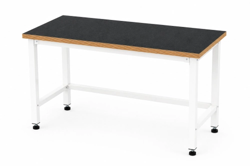 Stół warsztatowy 1200x600 mm, stelaż RAL9010, blat antracyt - perspektywa,.png