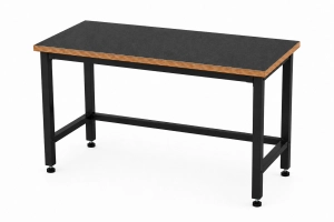 Stół warsztatowy Blox Frame 1200 × 600 mm, rozmiar 4–6, blat pokryty tworzywem polipropylenowym, stelaż czarny