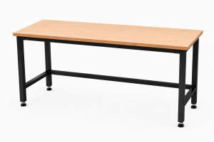 Stół warsztatowy Blox Frame 1600 × 600 mm, rozmiar 4–6, blat melaminowany, stelaż czarny