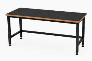 Stół warsztatowy Blox Frame 1600 × 600 mm, rozmiar 4–6, blat pokryty tworzywem polipropylenowym, stelaż czarny