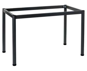 Stelaż ramowy biurka lub stołu z nogą okrągłą NY-A057/136/O - 136x66 cm, grafit